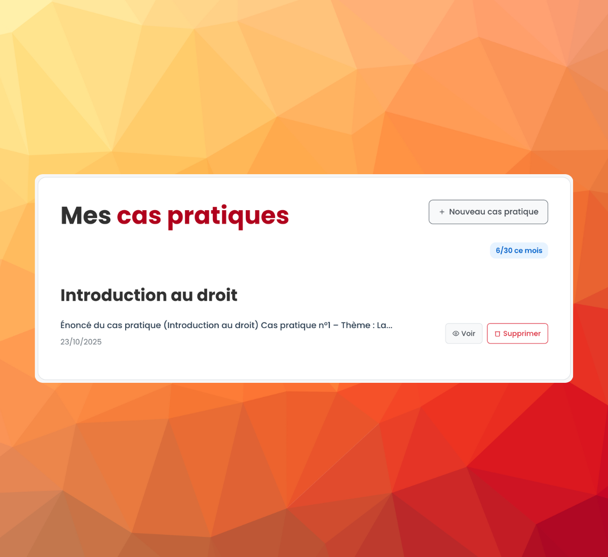 Cas pratique terminé
